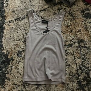 white fox grey tank
